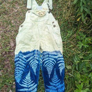 Vintage Corduroy Fern Overalls Kids 8-9